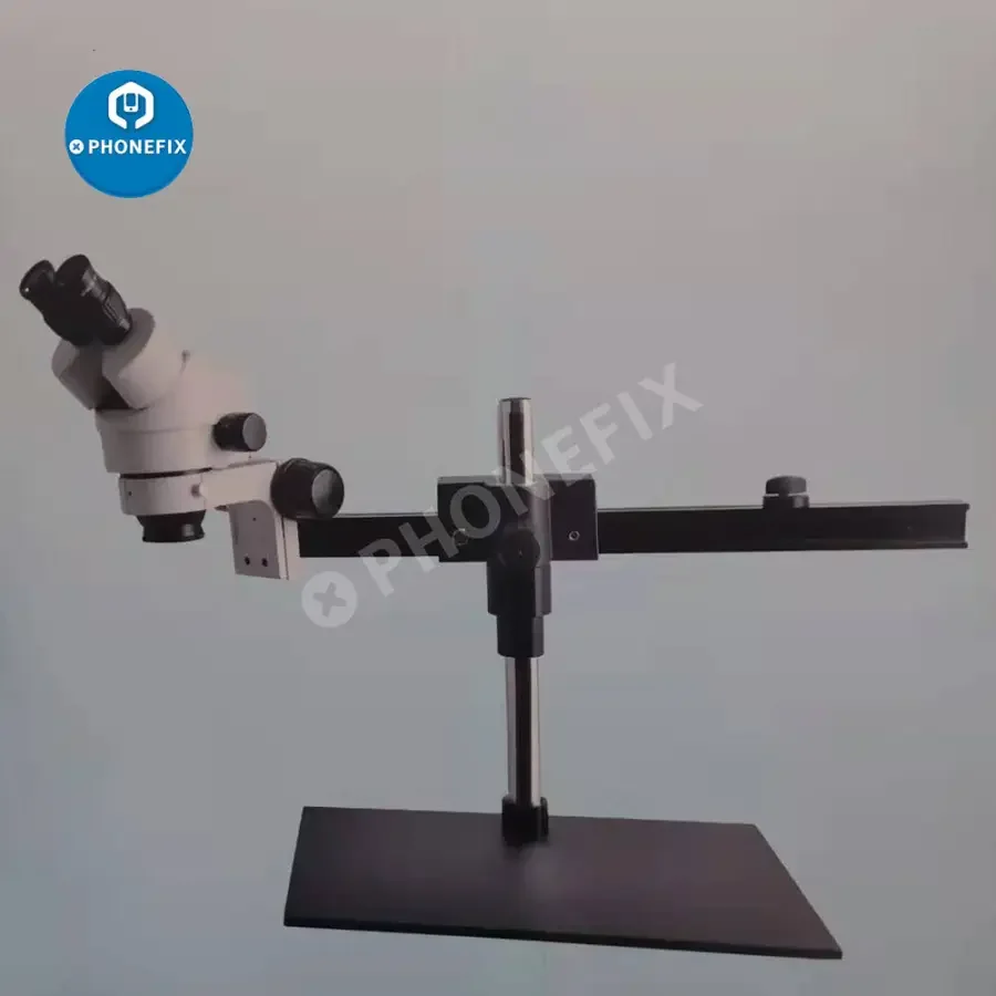 7X-45X Simul-Focal Double Boom Stand Trinocular Stereo Microscope - Image 2