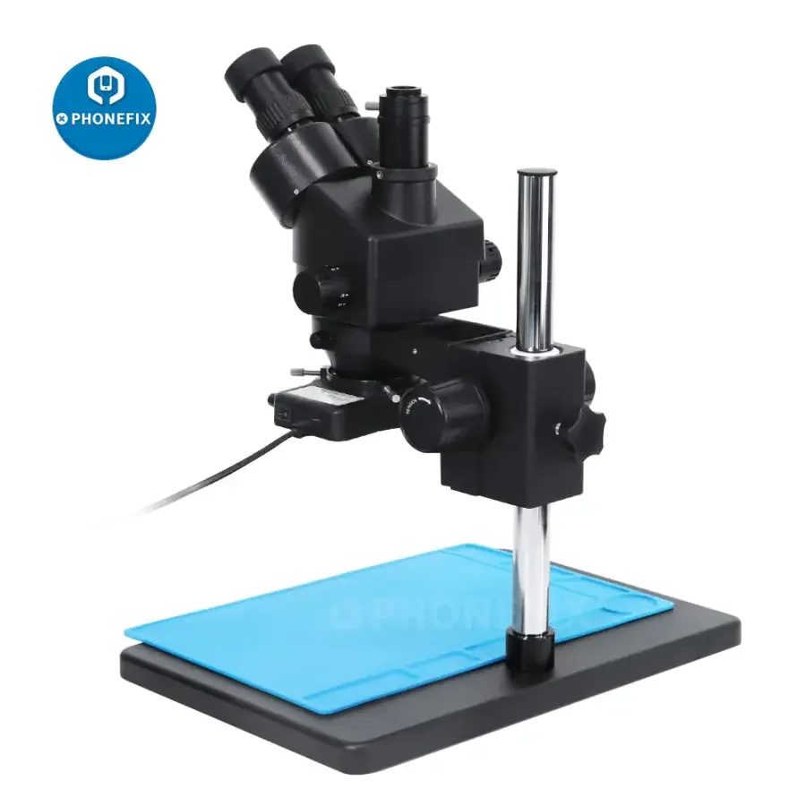 7X-45X Trinocular Stereo Zoom Big Table Stand Microscope For PCB Repair - Image 14