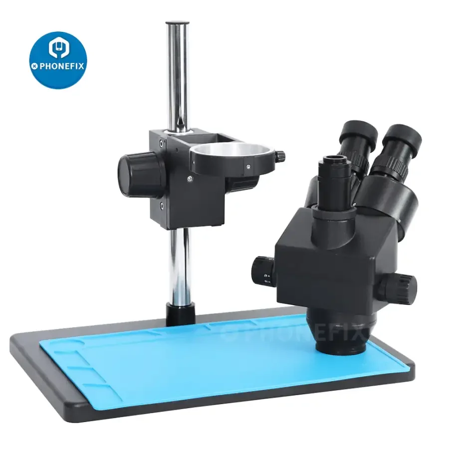7X-45X Trinocular Stereo Zoom Big Table Stand Microscope For PCB Repair - Image 18