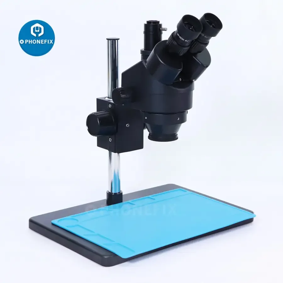 7X-45X Trinocular Stereo Zoom Big Table Stand Microscope For PCB Repair - Image 24