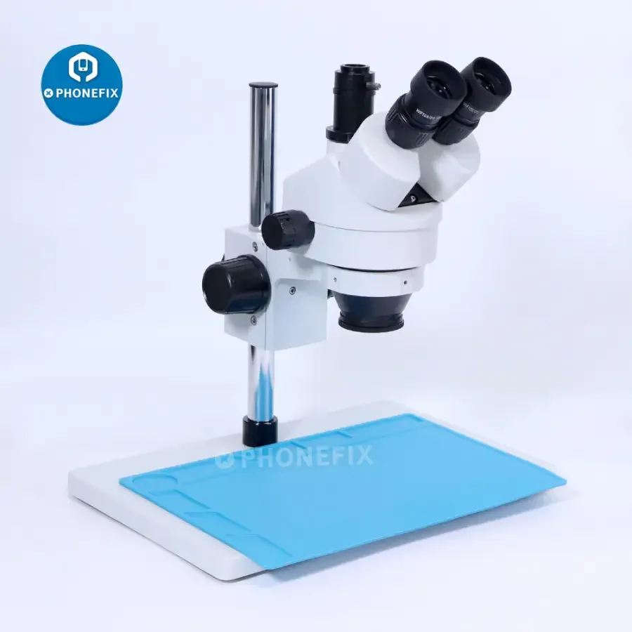 7X-45X Trinocular Stereo Zoom Big Table Stand Microscope For PCB Repair - Image 6