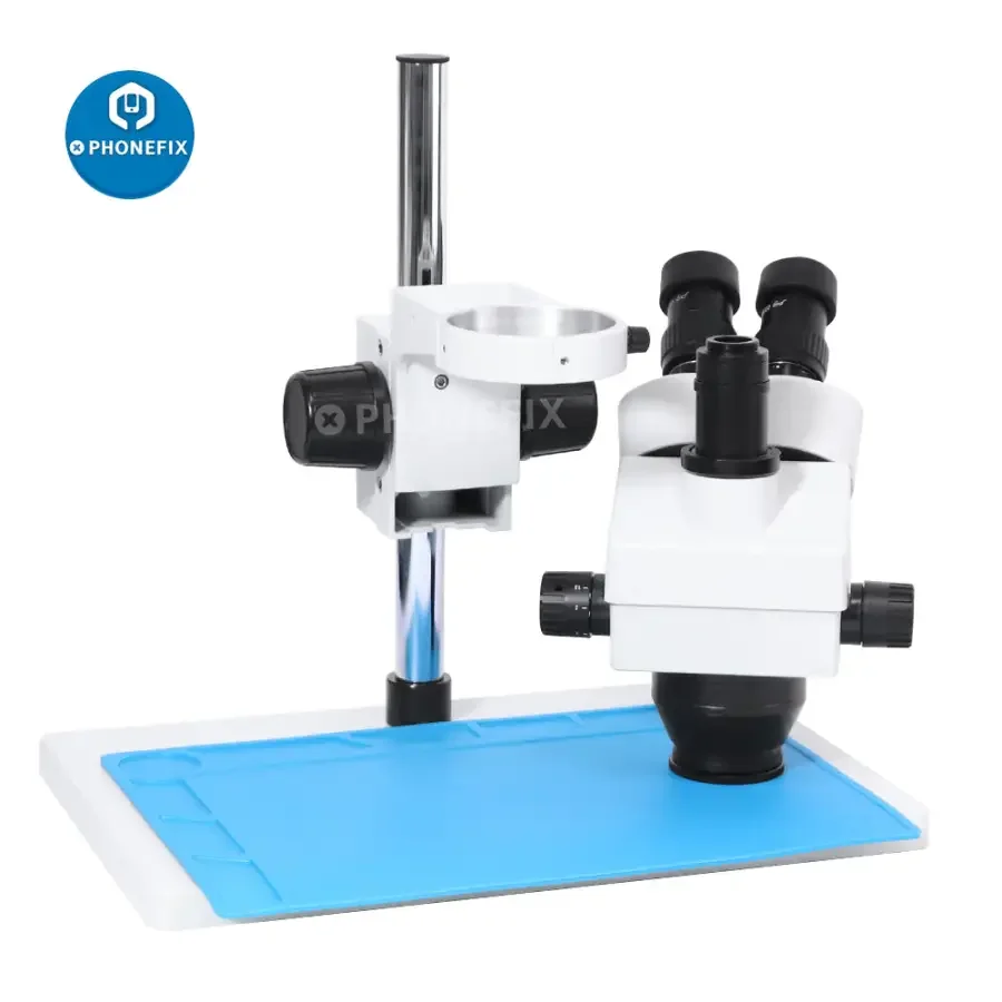 7X-45X Trinocular Stereo Zoom Big Table Stand Microscope For PCB Repair - Image 7