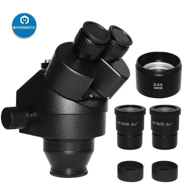 7X-45X Trinocular Zoom Stereo Microscope Simul-Focal Head - Image 18