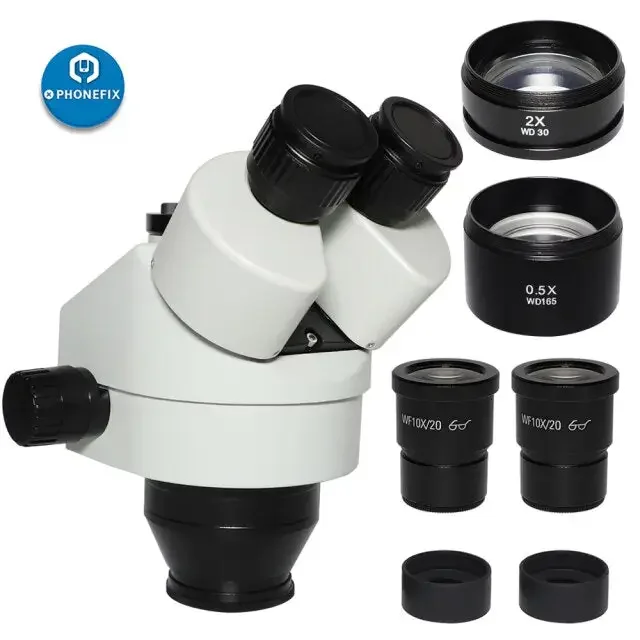 7X-45X Trinocular Zoom Stereo Microscope Simul-Focal Head - Image 2