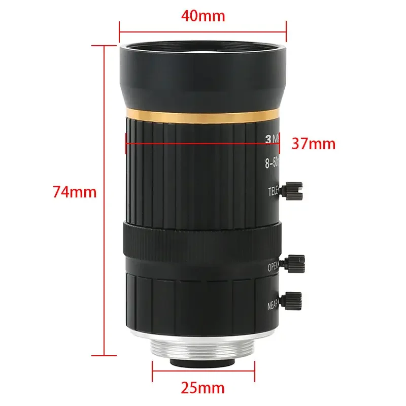 8-50mm 3MP 1/2 Manual Aperture C-Mount Security Camera Lens - Image 11