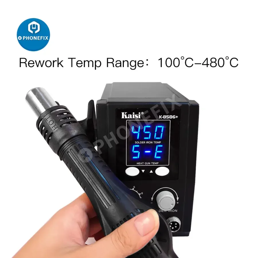 8586+ SMD Hot Air Gun Rework Station For PCB Soldering Repair - Image 2