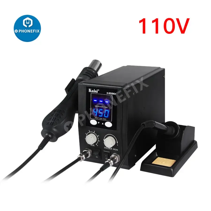 8586+ SMD Hot Air Gun Rework Station For PCB Soldering Repair - Image 6