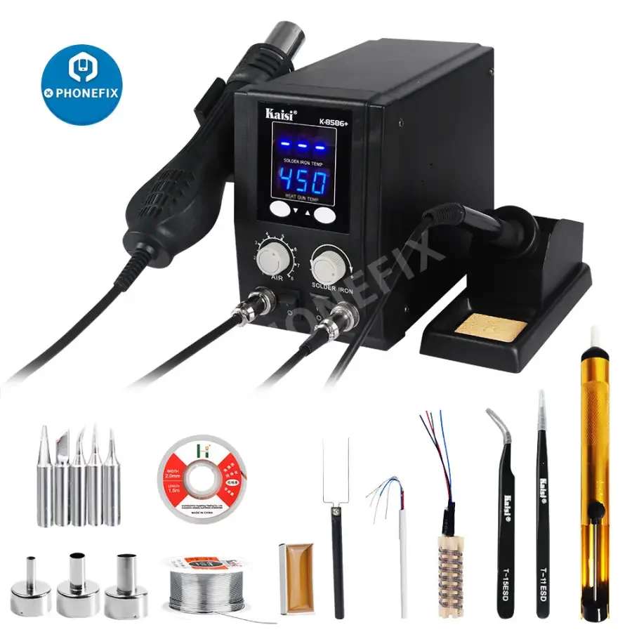 8586+ SMD Hot Air Gun Rework Station For PCB Soldering Repair - Image 8
