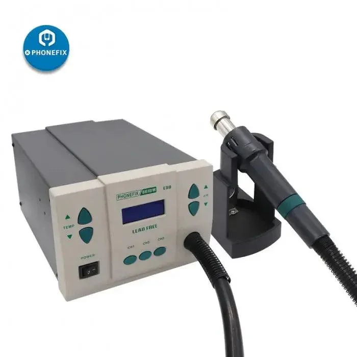 861DW 900W Hot Air Gun Digital Rework Station with 3 Nozzles - Image 3