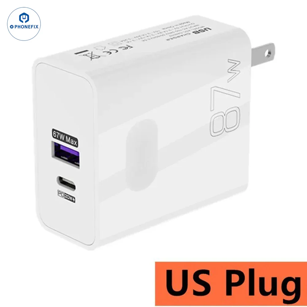 87W Full Protocol Super Fast Charging USB Dual Fast Charger Adapter - Image 11