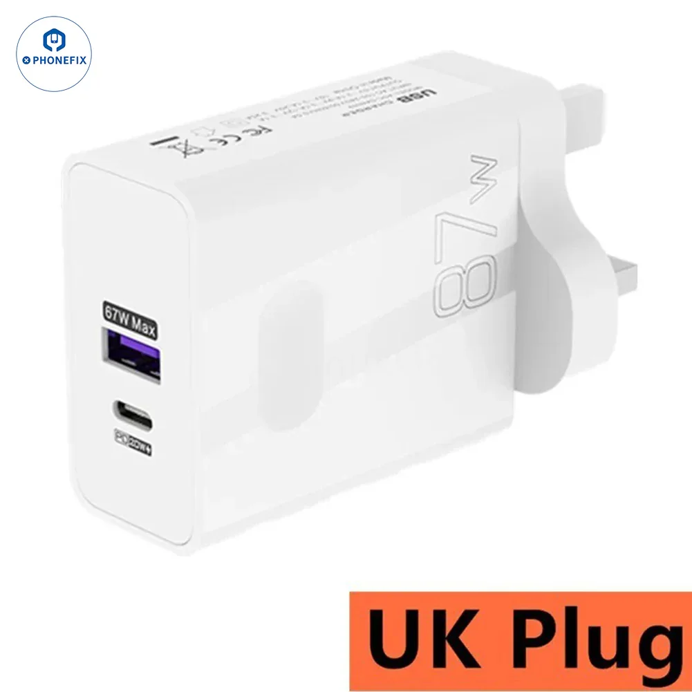 87W Full Protocol Super Fast Charging USB Dual Fast Charger Adapter - Image 8