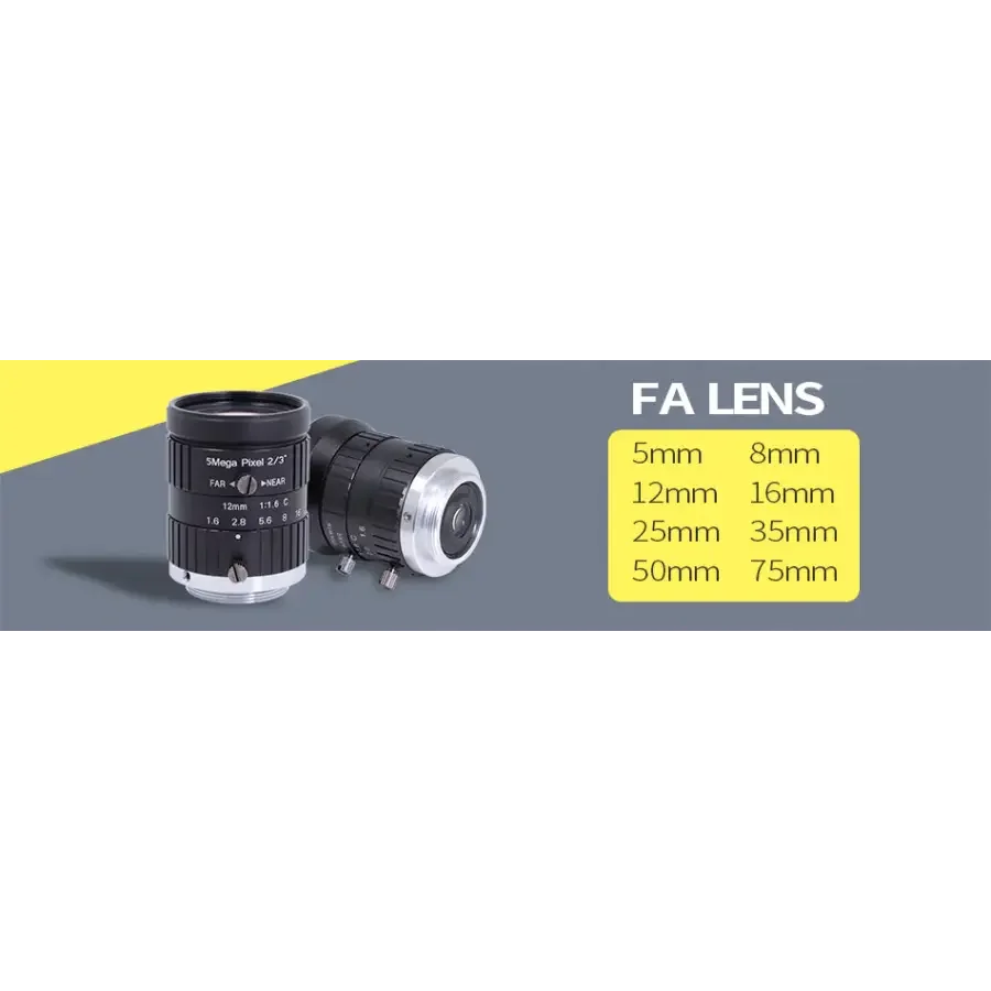 8MP 75mm FA Prime Lens C-mount F2.8 1" Manual Focus ITS Camera Lens - Image 6