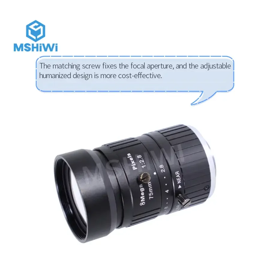 8MP 75mm FA Prime Lens C-mount F2.8 1" Manual Focus ITS Camera Lens - Image 8