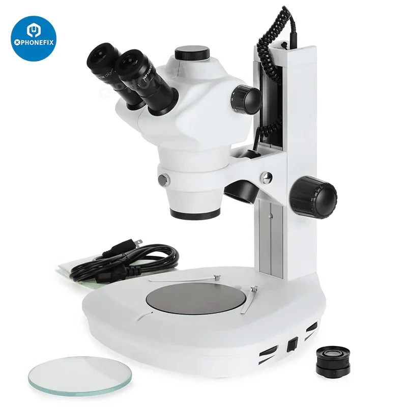8X-50X Parfocal Trinocular Microscope With Track Stand Two Lights - Image 2