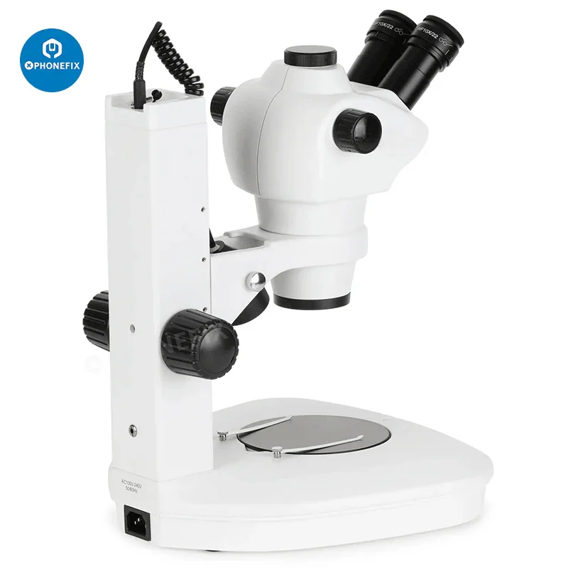 8X-50X Parfocal Trinocular Microscope With Track Stand Two Lights - Image 4