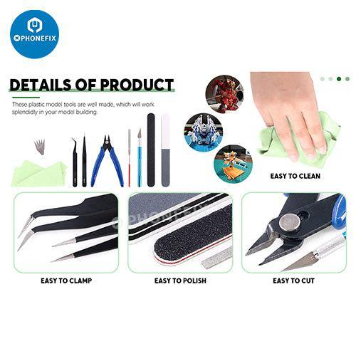 9 In 1 Mobile Phone Repair Toolkit Toy Figure Model Fixing Craft Set - Image 2