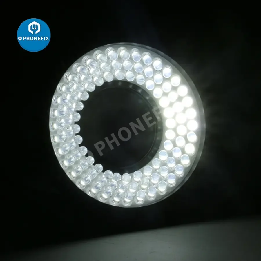 96 LEDs Microscope Ring Light Illuminator Lamp Side Light with Adapter - Image 3