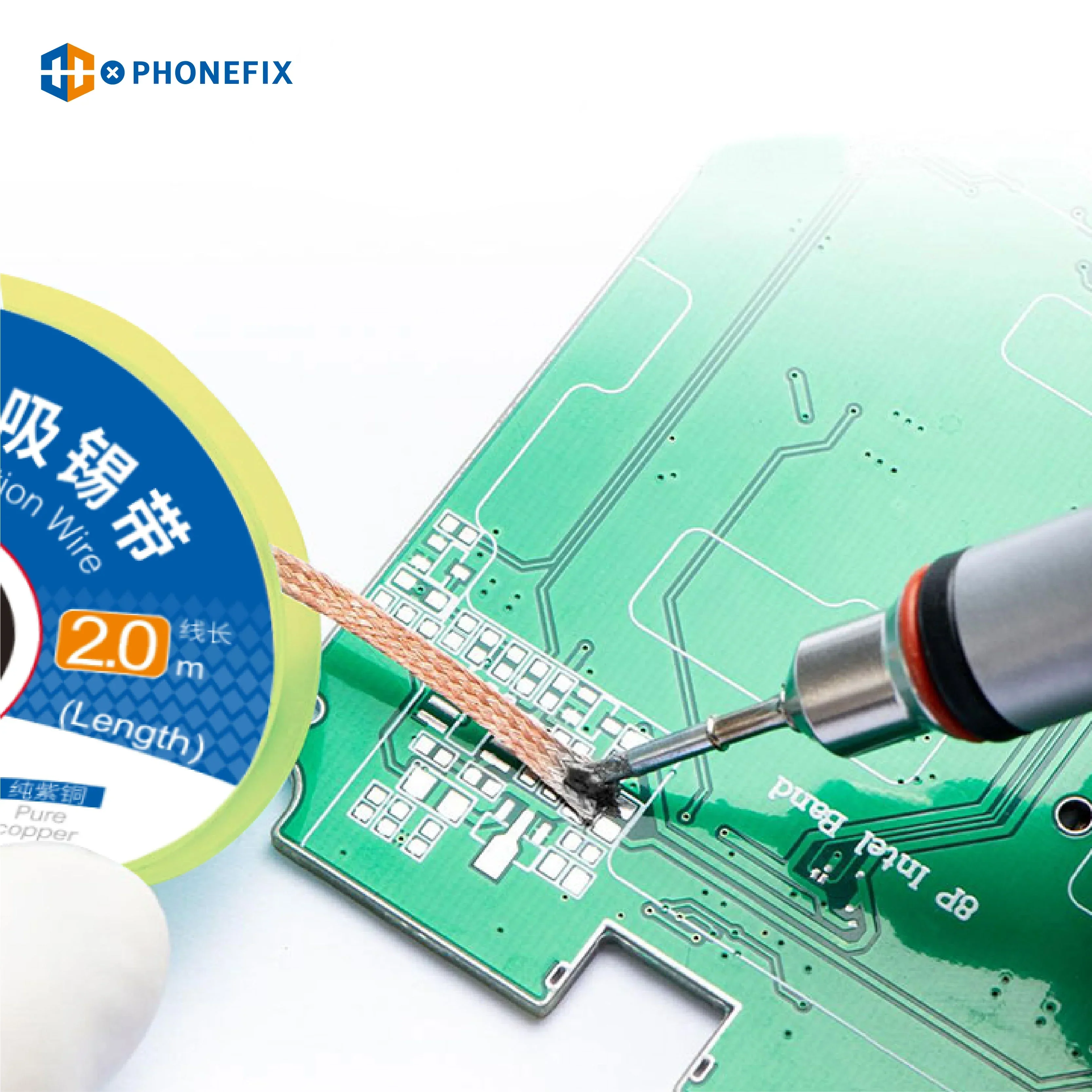 99.9% Pure Copper Desoldering Wick BGA Solder Wire for Phone Soldering - Image 3
