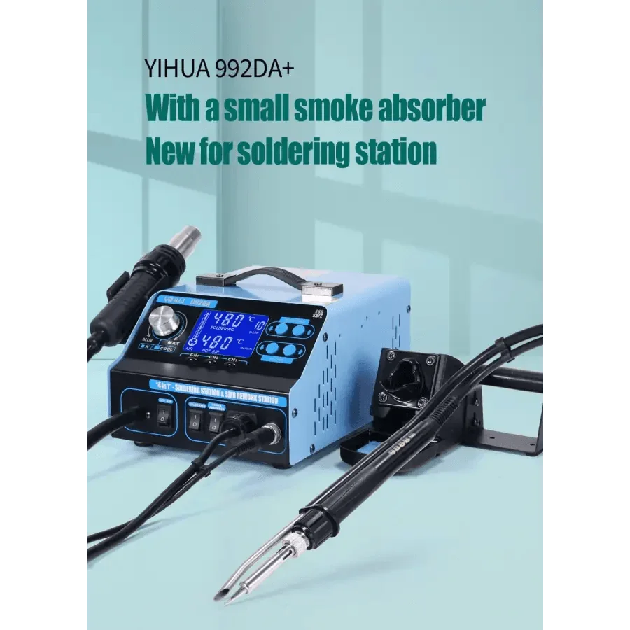 992DA+ Hot Air Welding BGA Rework Station With Solder Vacuum Pen - Image 20