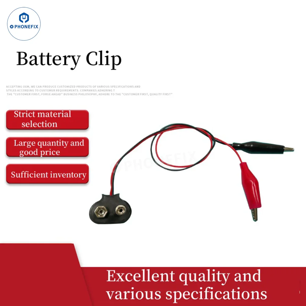 9V Battery Connector Alligator Clips For iPhone 16-17 Battery Removal - Image 4