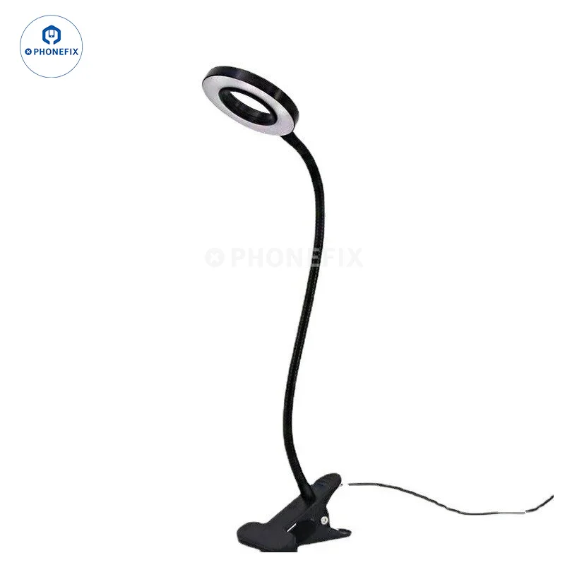 Adjustable 48 LED Eye Protection Desk Lamp Portable Clip Ring Light - Image 5