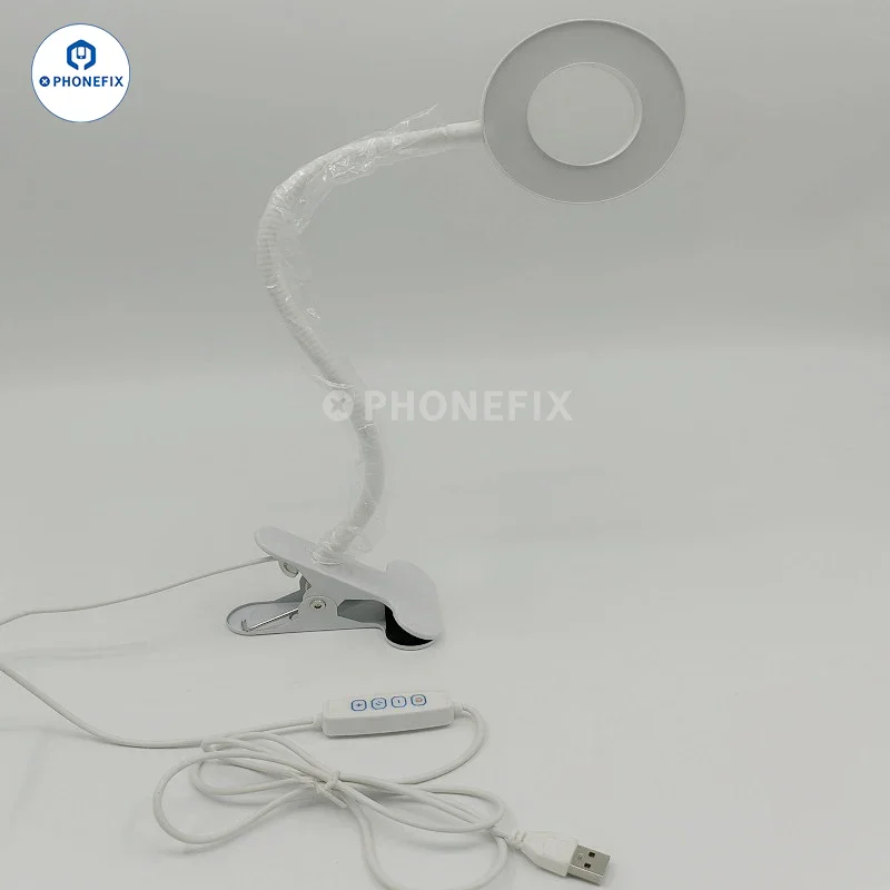 Adjustable 48 LED Eye Protection Desk Lamp Portable Clip Ring Light - Image 7