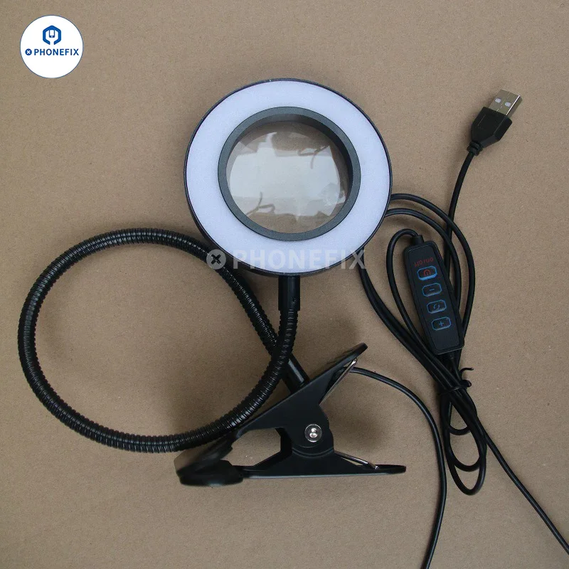 Adjustable 48 LED Eye Protection Desk Lamp Portable Clip Ring Light - Image 8