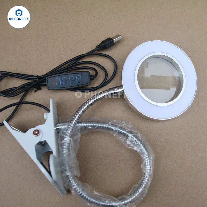 Adjustable 48 LED Eye Protection Desk Lamp Portable Clip Ring Light - Image 9