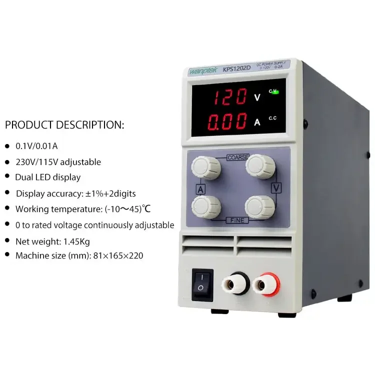 Adjustable Dual Digital Display Laboratory DC Power Supply Regulator - Image 7