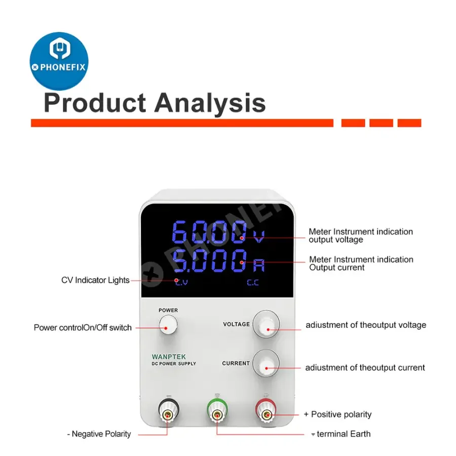 Adjustable Lab Bench Stabilized DC Power Supply Voltage Regulator Switch - Image 5
