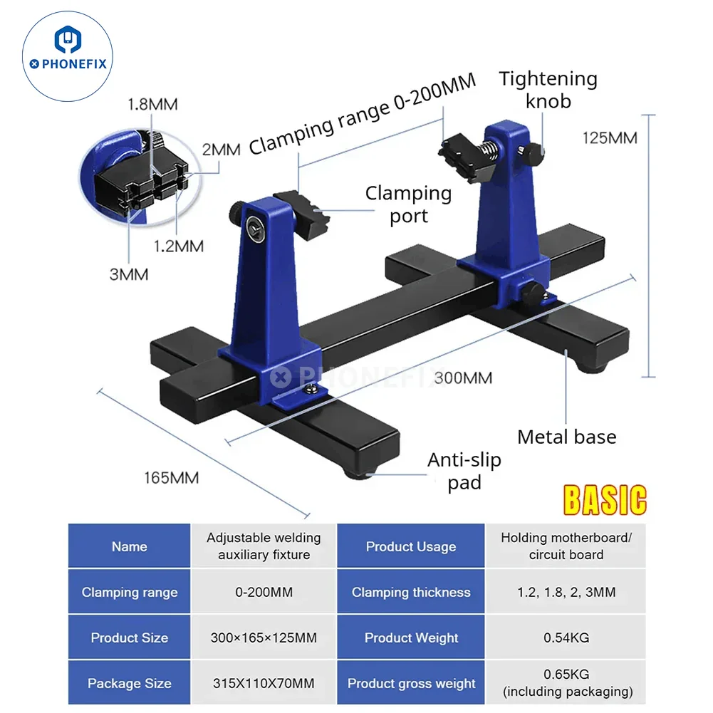 Adjustable MotherBoard PCB Holder Assembly Stand Clamp Repair Tools - Image 8