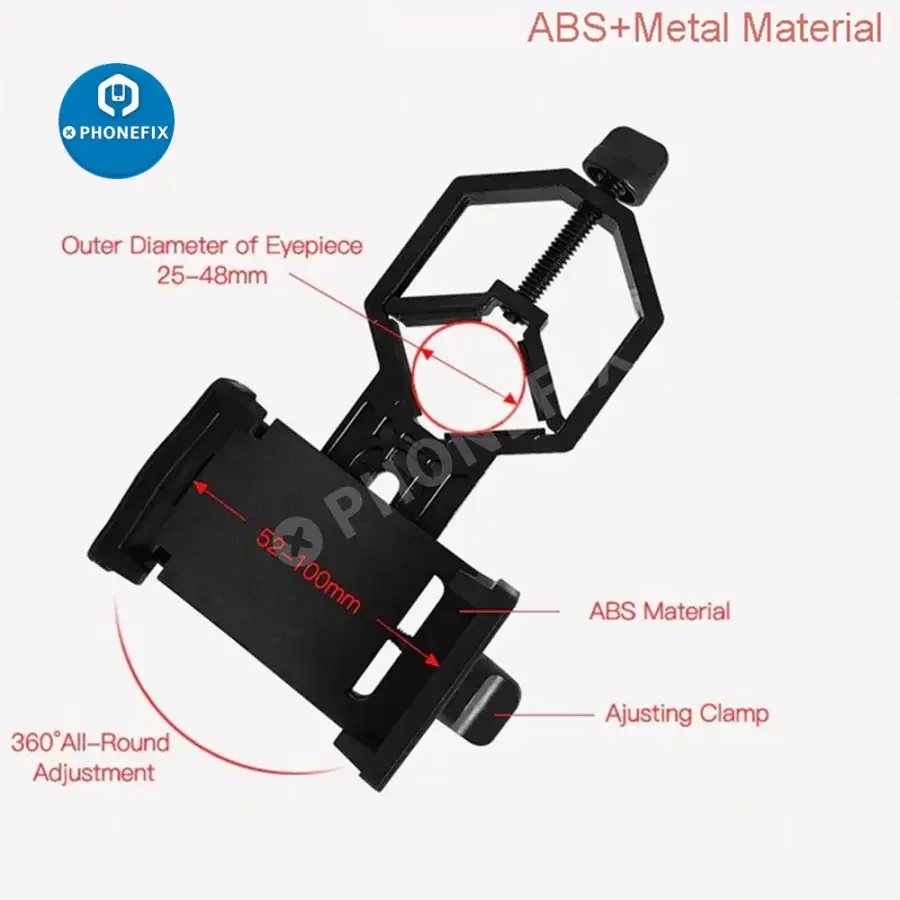 Adjustable Phone Adapter Mount Microscope Clip Bracket Stand Holder - Image 2