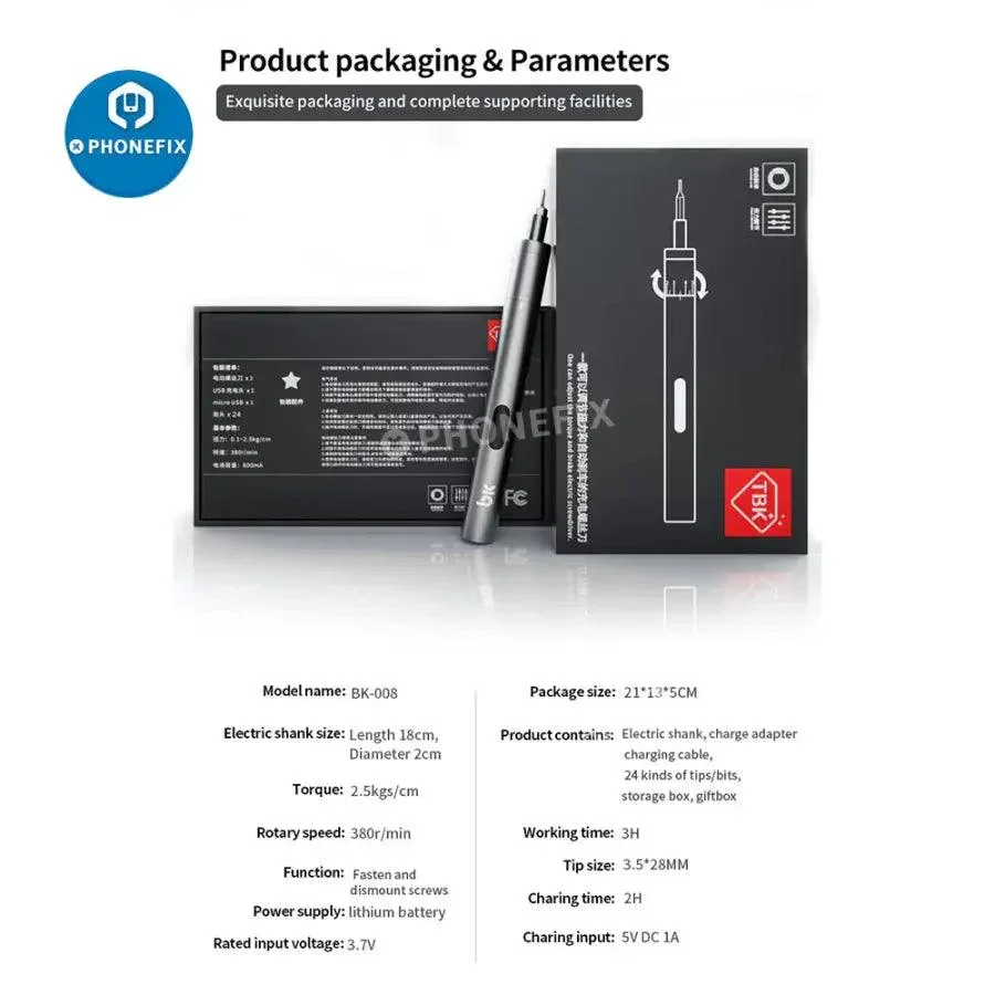 Adjustable Position Electric Screwdriver TBK-BK008 – Precision Tool Mastery - Image 7