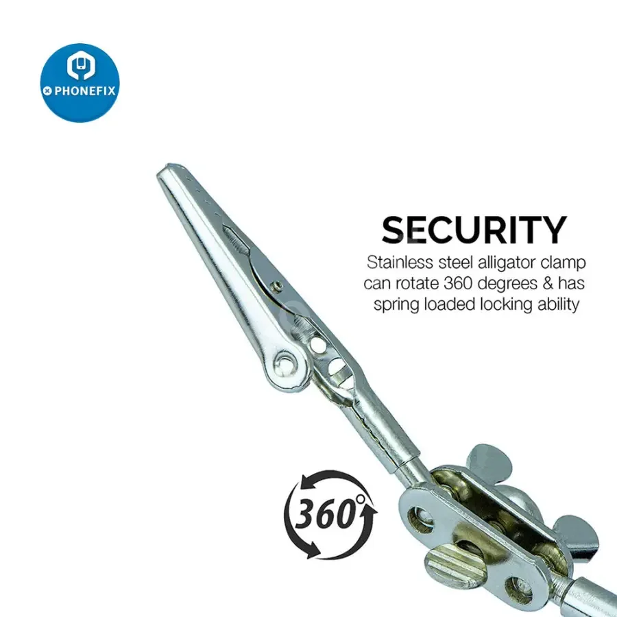 Adjustable Stand And Dual Clips With Magnifying Glass Soldering Tool - Image 6