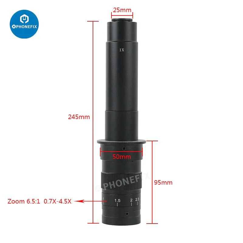 Adjustable Zoom C-Mount Glass Lens Adapter For Microscope Camera - Image 18