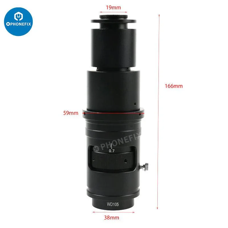 Adjustable Zoom C-Mount Glass Lens Adapter For Microscope Camera - Image 2