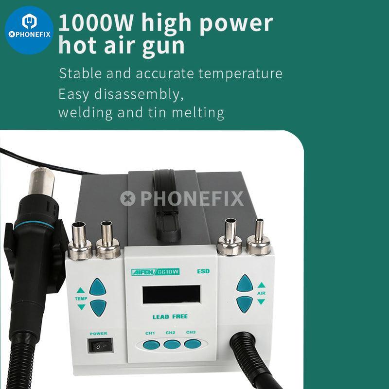 Aifen 861DW 700W Hot Air Gun BGA Rework Station With 7 Nozzles - Image 2