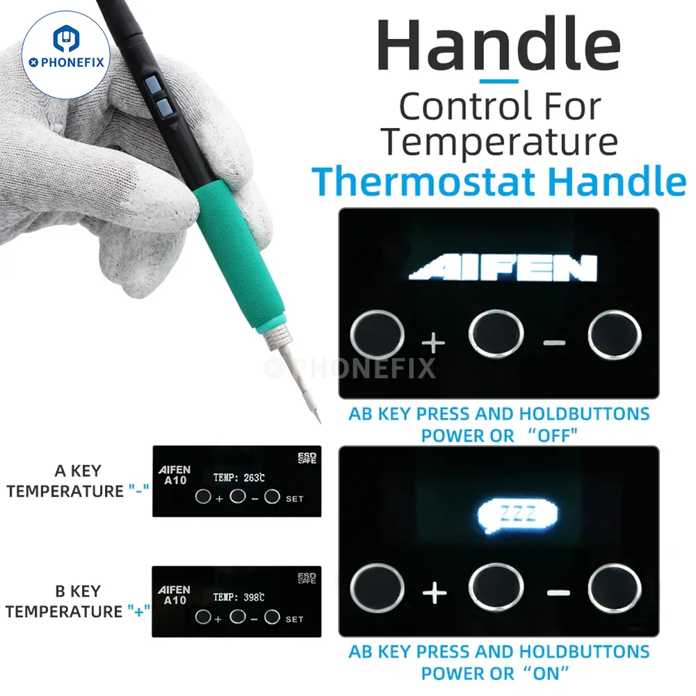 AIFEN A10 Soldering Station With C210 C245 C115 Iron Tips - Image 5