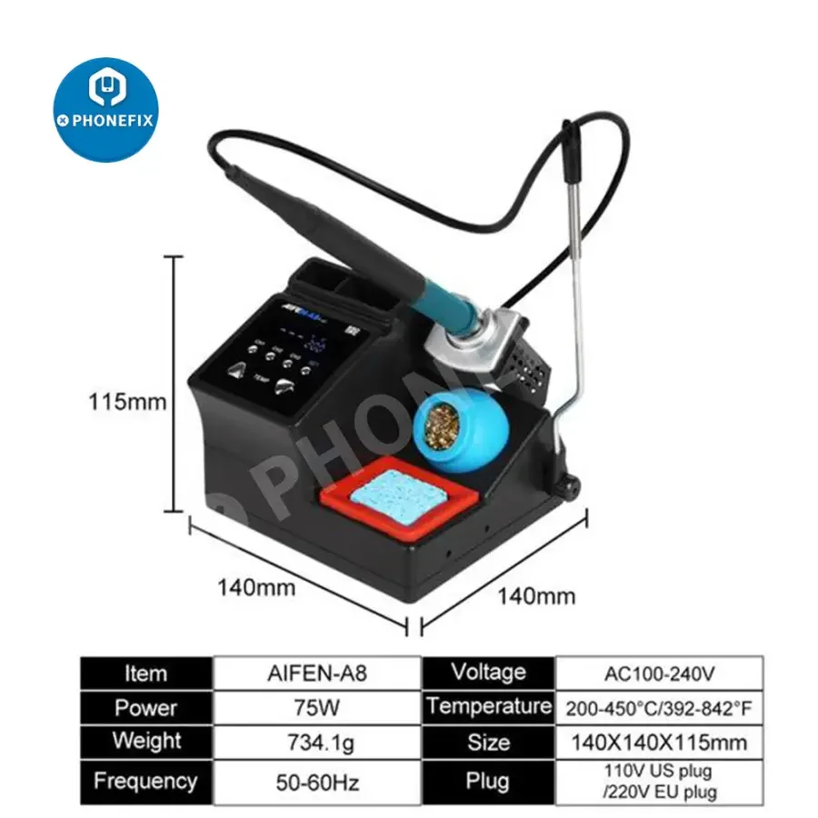 AIFEN A8 Soldering Station With Digital Display T12 Handle - Image 4