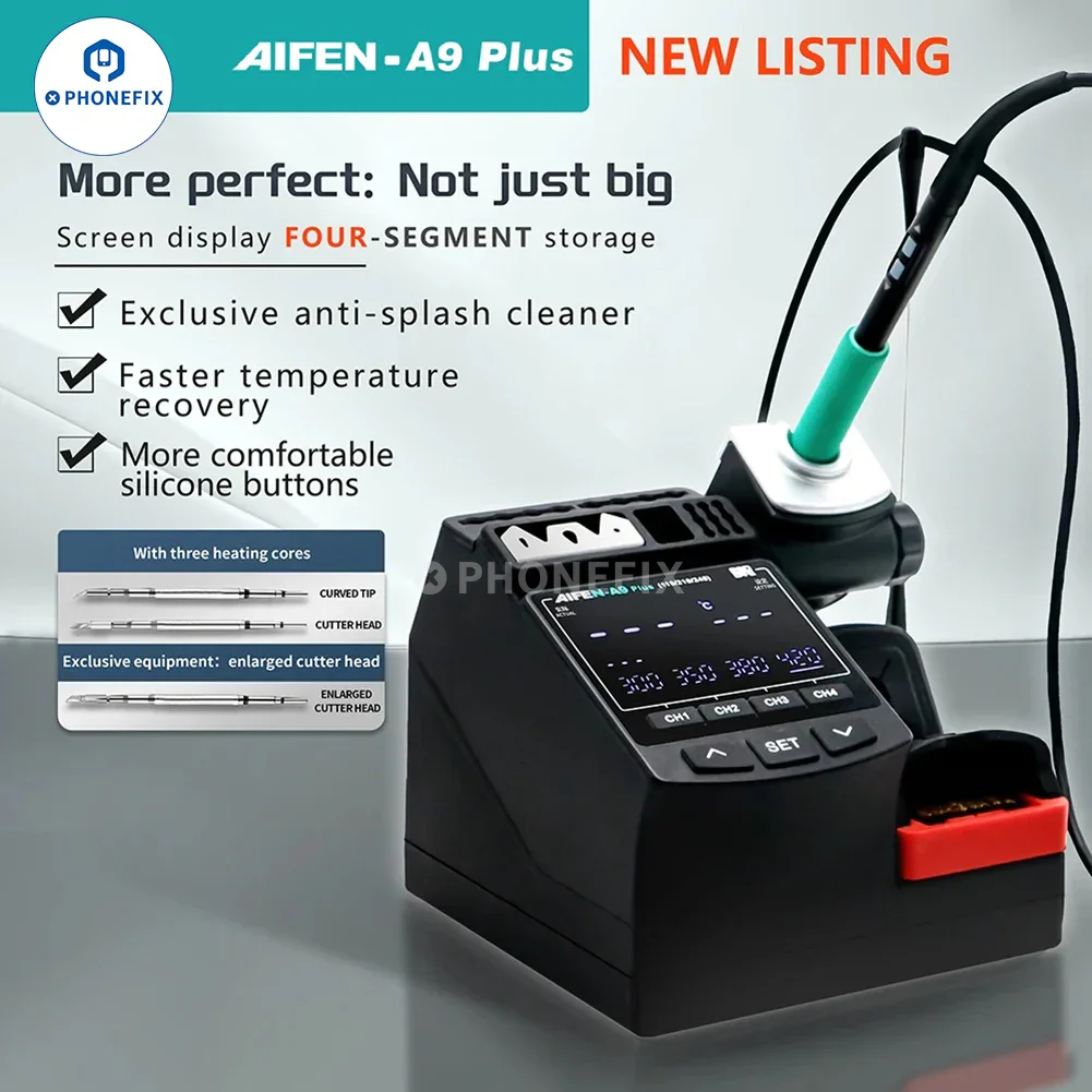 AIFEN A9 Plus Digital Display Soldering Station With T210/245/115 Handle - Image 4