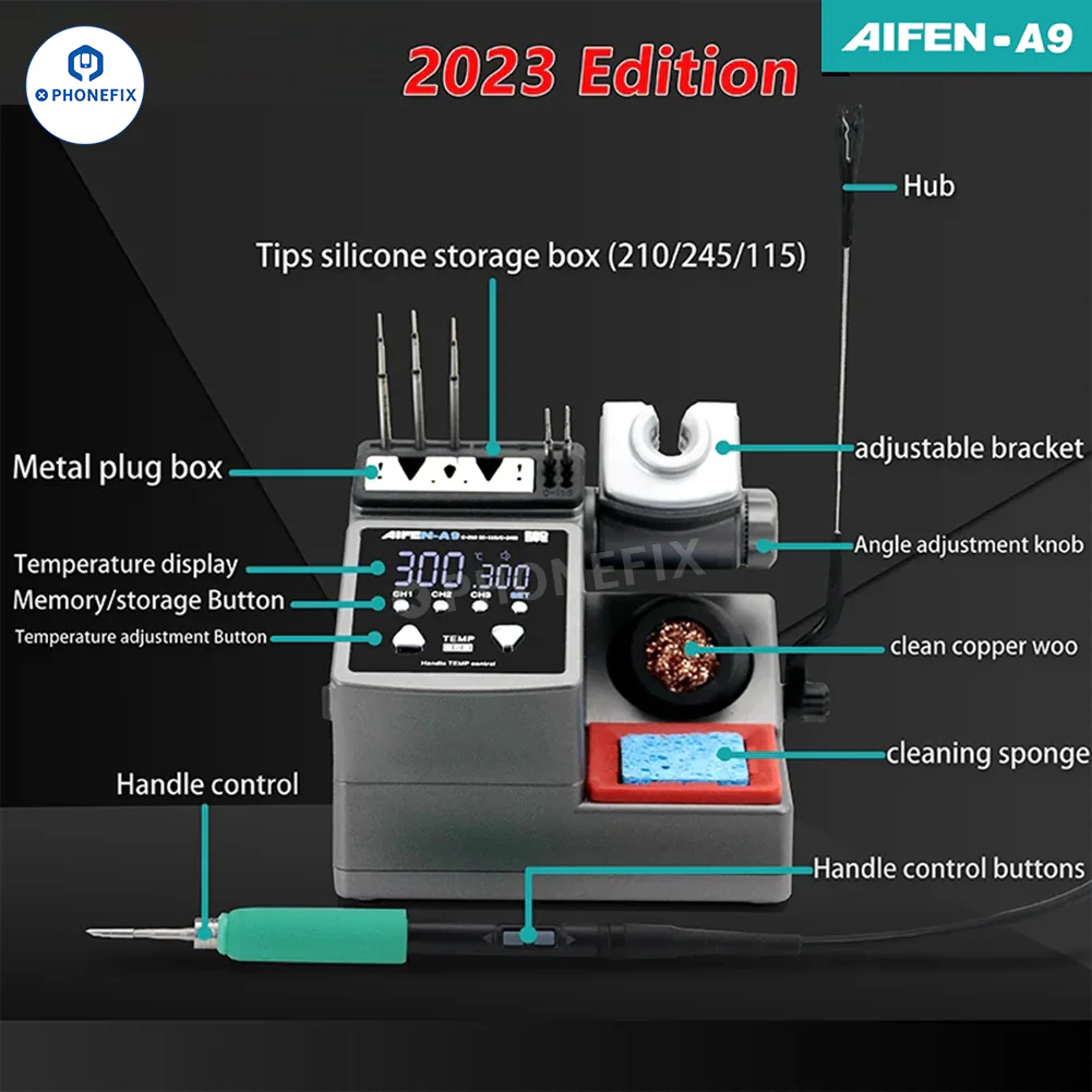 Aifen A9 Soldering Station With C115/C210/C245 Welding Handle - Image 3