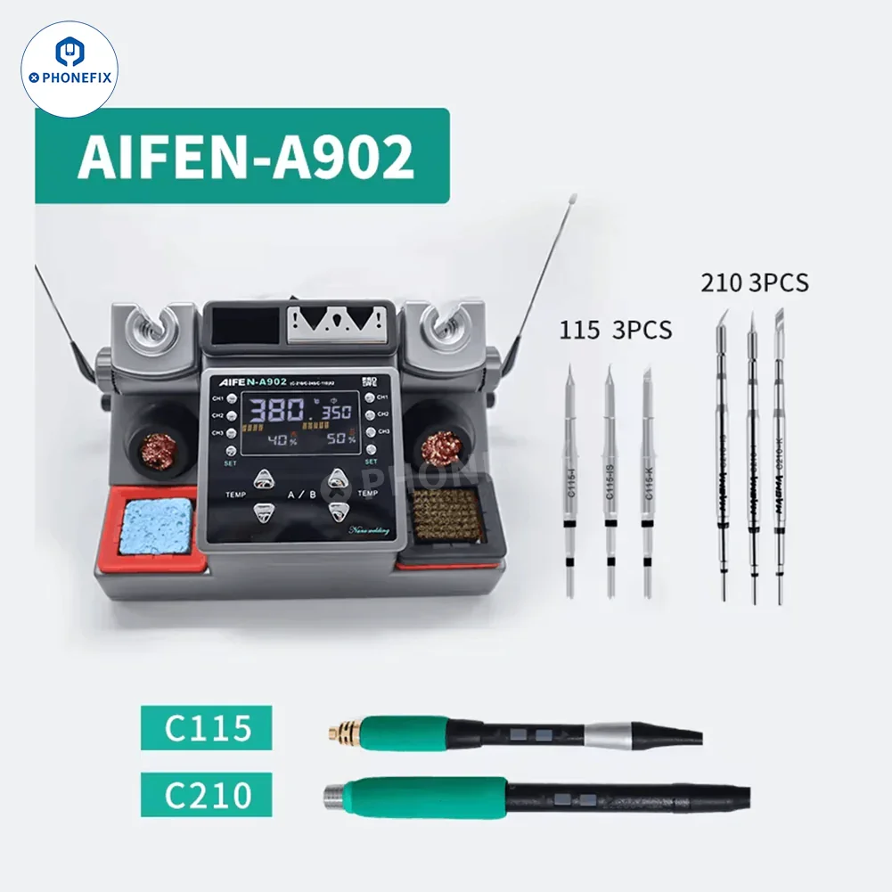 AIFEN A902 Pro Double Welding Station C210 C245 C115 Soldering Tool - Image 15