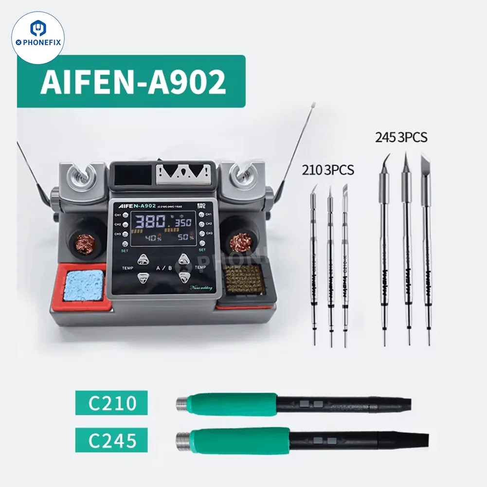 AIFEN A902 Pro Double Welding Station C210 C245 C115 Soldering Tool - Image 16
