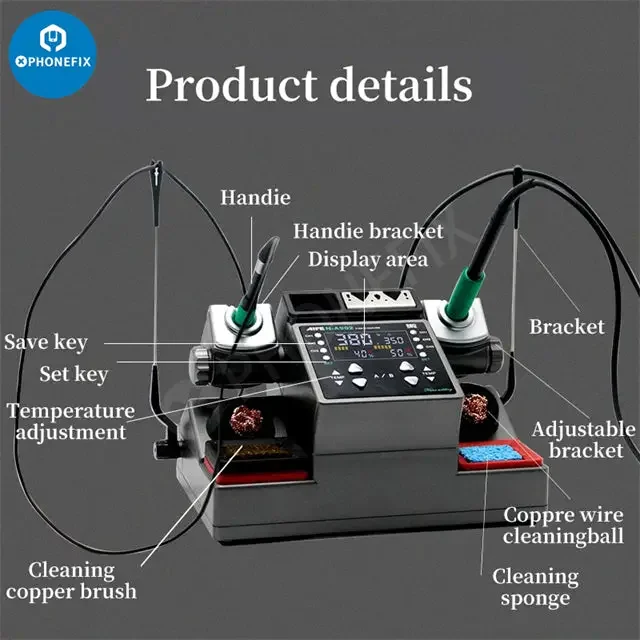 AIFEN A902 Pro Double Welding Station C210 C245 C115 Soldering Tool - Image 9