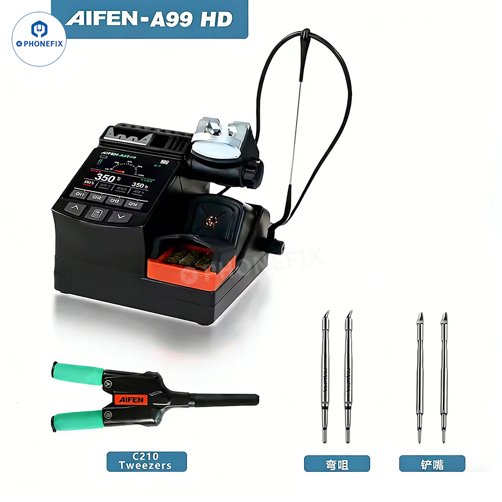 AIFEN A99 HD Soldering Station with C210 C245 Iron Electric Tweezers - Image 15