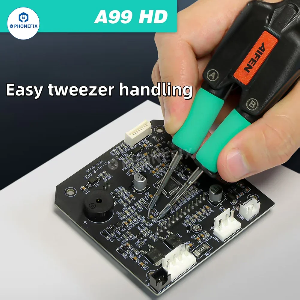 AIFEN A99 HD Soldering Station with C210 C245 Iron Electric Tweezers - Image 7