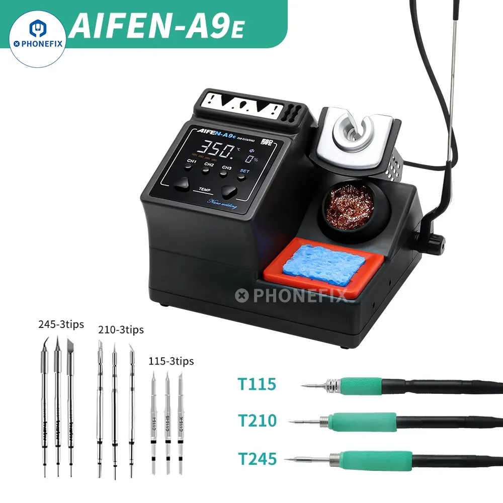AIFEN A9E 160W Soldering Station With C210 C245 C115 Iron Tips - Image 2