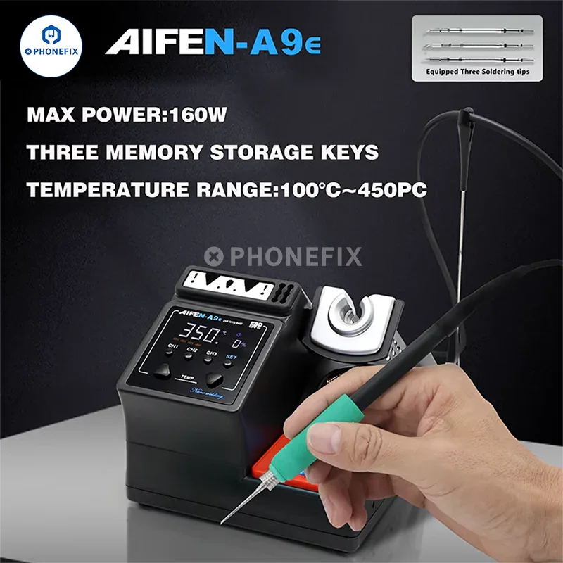 AIFEN A9E 160W Soldering Station With C210 C245 C115 Iron Tips - Image 4