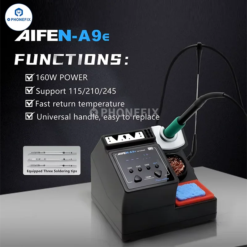 AIFEN A9E 160W Soldering Station With C210 C245 C115 Iron Tips - Image 8