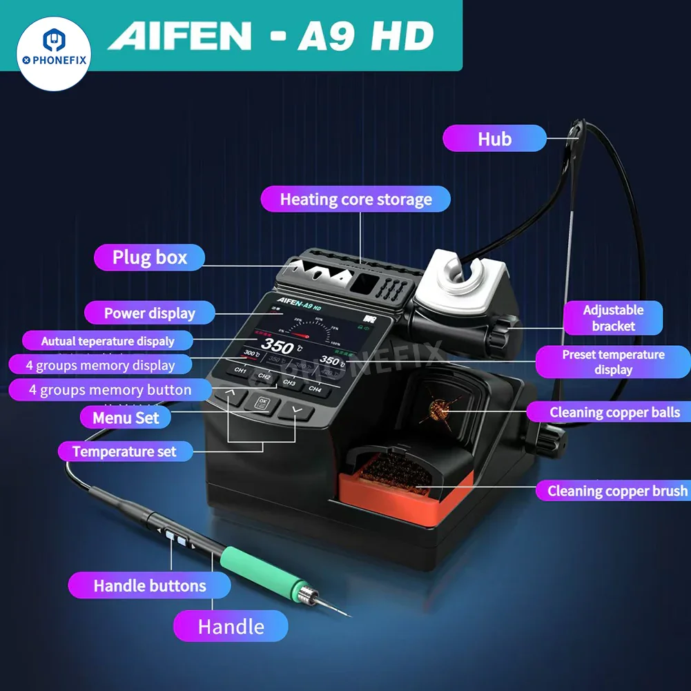 AIFEN A9HD Precision Soldering Station 180W Welding Tools - Image 7